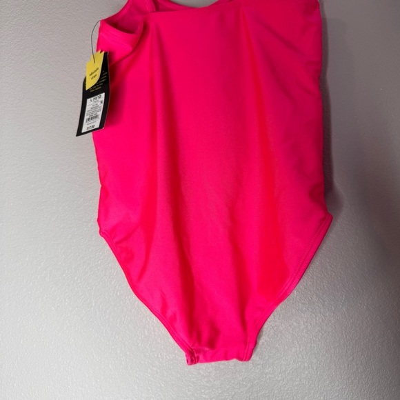 New Kids Art Class Hot Pink Large (10/12) One Piece Swimsuit Adjustable Straps - Picture 9 of 15
